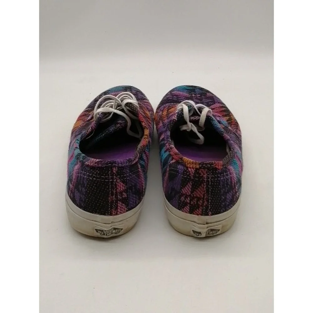 Vans Off The Wall Shoes Sneakers Womens Purple Pink Geometric 10 Casual Walking